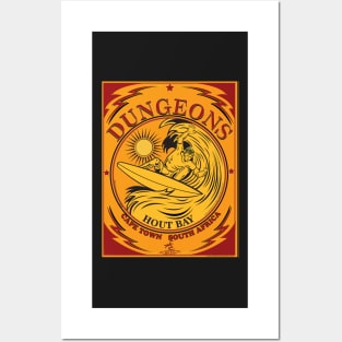DUNGEONS SURFING CAPE TOWN SOUTH AFRICA Posters and Art